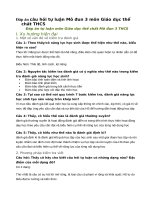 Đáp án Mô đun 3 môn giáo dục thể chất THCS  (Thể dục) đầy đủ trắc nghiệm và tự luận chính xác 100% , BDTX Mo dun 3