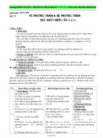 Giáo án Đại số cơ bản 10 tiết 22: Phương trình & hệ phương trình bậc nhất nhiều ẩn (tiết 1)