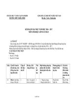 Kế hoạch dạy học môn Sinh học Lớp 10 cơ bản - Năm học 2016-2017