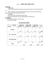 Giáo án Hóa học 10 - Kì I - Tiết 70: Kiểm tra học kì II
