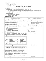 Bài soạn môn học Tiếng Anh lớp 11 - Period: 31 - Lesson 31: Conjunctions