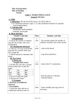 Bài soạn môn học Tiếng Anh lớp 11 - Unit 7: World population - Lesson 6: Revision