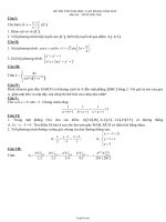 Đề và đáp án thi thử đại học, cao đẳng môn thi: Toán (số 204)