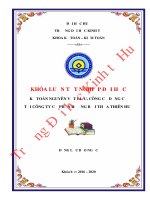 Luận văn kinh tế Kế toán Nguyên vật liệu, công cụ dụng cụ tại Công ty cổ phần đường bộ I Thừa Thiên Huế