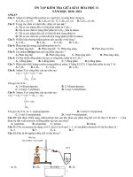 ĐỀ CƯƠNG ÔN TẬP GIỮA HỌC KỲ II - CÁC MÔN KHỐI 11
