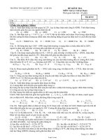 Đề kiểm tra môn Vật lý 11(tự chọn) - Trường THCS & THPT Lê Quý Đôn – Mã đề 03