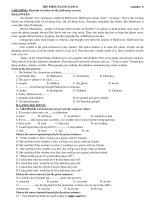 Đè thi Anh văn 11 - Học kì I