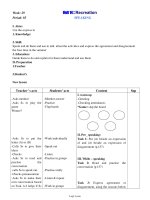 Bài soạn môn học Tiếng Anh 11 - Period 85: Unit 14: Recreation