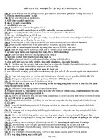 Bài tập trắc nghiệm ôn tập học kì I môn Địa lí 11