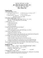 Đề kiểm tra định kỳ giữa kỳ I môn Tiếng việt Lớp 4 - Trường Tiểu học An Sinh