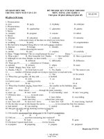 Đề thi học kì I năm học 2009 - 2010 môn: tiếng Anh khối 11 - Mã đề 001