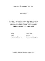 Đánh giá tình hình thực hiện phương án quy hoạch sử dụng đất đến năm 2020 thành phố sơn la tỉnh sơn la   