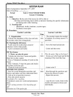 Bài soạn môn học Tiếng Anh lớp 11 - Unit 4: Volunteer work - Lesson 2: Listening