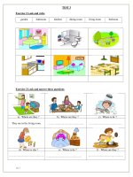 Phiếu bài tập Tiếng Anh lớp 3 tuần 23