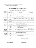 KẾ HOẠCH TUẦN 24