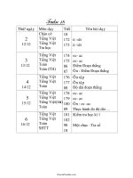 Giáo án các môn học lớp 1 - Tuần dạy số 18 năm 2011