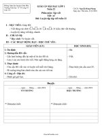 Kế hoạch giảng dạy lớp 1 - Tuần 22 môn Tập viết - Bài: Luyện tập tập viết tuần 22