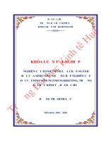 Luận văn kinh tế Nghiên cứu hành trình lựa chọn ngành học của sinh viên trường hợp nghiên cứu đối với sinh viên ngành Marketing