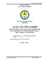 LUẬN VĂN TỐT NGHIỆP THU HÚT FDI VÀO NGÀNH CÔNG NGHIỆP CHẾ TẠO, CHẾ BIẾN CỦA THÀNH PHỐ ĐÀ NẴNG – THỰC TRẠNG VÀ GIẢI PHÁP