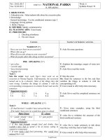 Giáo án English 10 - Unit 11: National Parks - B.Speaking - Năm học 2012-2013