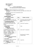 Bài soạn môn học Tiếng Anh lớp 11 - Period: 4 - Lesson 4: Tense revision (past simple, past perfect and past continuous)