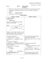 Lesson plan of English 11 - Period 1 đến period 101