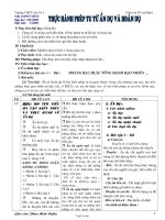 Giáo án môn Ngữ văn 11 - Thực hành phép tu từ ẩn dụ và hoán dụ