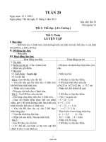 Giáo án Tổng hợp môn lớp 4 - Tuần số 20 (chi tiết)