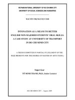 Intonation as a means to better english non  majored students oral skills a case study at university of transport in ho chi minh city    m a  thesis  60 14 10  
