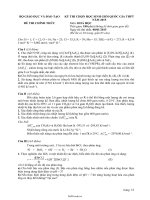 Đề thi chính thức môn Hóa học - Kỳ thi chọn học sinh giỏi quốc gia THPT năm 2015 - Ngày thi thứ nhất