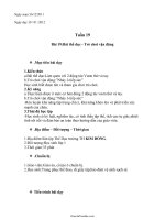 Giáo án Thể dục 1 - Bài 19: Bài thể dục - Trò chơi vận động