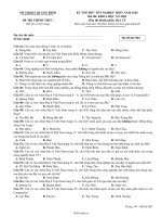 Kỳ thi thử tốt nghiệp THPT năm 2020 môn Địa lý - Mã đề thi 002 - Sở GD&ĐT Quảng Bình