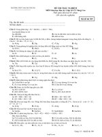 Đề kiểm tra học kì I môn Hoá, lớp 10 nâng cao - Mã đề 309