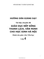Tài liệu Chuyên đề giáo dục nếp sống thanh lịch, văn minh cho học sinh hà nội dành cho giáo viên tiểu học lớp 4
