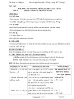 Giáo án Đại số lớp 10 nâng cao tiết 24 đến 39: Chương 3 Phương trình. Hệ phương trình