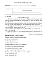 Phiếu học tập môn Tiếng Việt lớp 2 - tuần 1