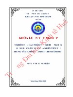 Luận văn kinh tế Nghiên cứu các nhân tố ảnh hưởng đến động lực làm việc của nhân viên tại trung tâm Anh ngữ Ames – Chi nhánh Huế