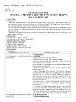 Giáo án Tự chọn lớp 10 - Củng cố và mở rộng kiến thức về nguyễn trãi và đại cáo bình ngô