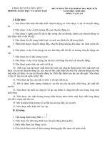 ĐỀ CƯƠNG VÀ MA TRẬN CÁC MÔN NĂM HỌC 2020-2021