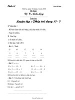 Giáo án lớp 1 - Tuần 21 (dạy chiều) - Giáp Thị Chính - Trường TH Cẩm Lý