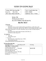 Giáo án môn Vật lý khối 11 - Bài 50: Mắt - Trường: THPT Phan Ngọc Hiển