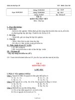 Giáo án Hóa học lớp 10 - Tiết 12: Kiểm tra một tiết