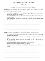 Bài tập cuối tuần - Tiếng Việt 5 - Tuần 13