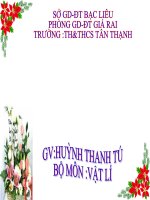 Vật lý 9 CÁC TÁC DỤNG CỦA DÒNG ĐIỆN ĐO CƯỜNG ĐỘ DÒNG ...