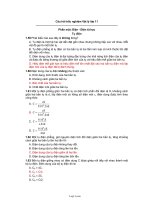 Câu hỏi trắc nghiệm Vật lý 11 - Phần một: Điện - Điện từ học