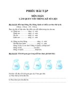 Khối 3 - Tuần 26 - Phiếu luyện tập môn Toán