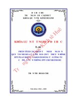 Luận văn kinh tế PHÂN TÍCH CÁC NHÂN TỐ ẢNH HƯỞNG ĐẾN QUYẾT ĐỊNH MUA SẢN PHẨM DỊCH VỤ TRUYỀN HÌNH FPT