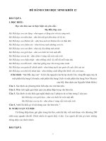 NỘI DUNG ÔN TẬP KHỐI 12 (TỪ 24.02.2020 ĐẾN 29.02.2020)