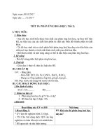 Hóa 8 - Tiết 19: Phản ứng hóa học