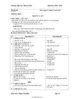 Giáo Án Lớp 1 - Tuần 18 - Phạm Thị Hậu - Trường Tiểu học Thanh Lĩnh